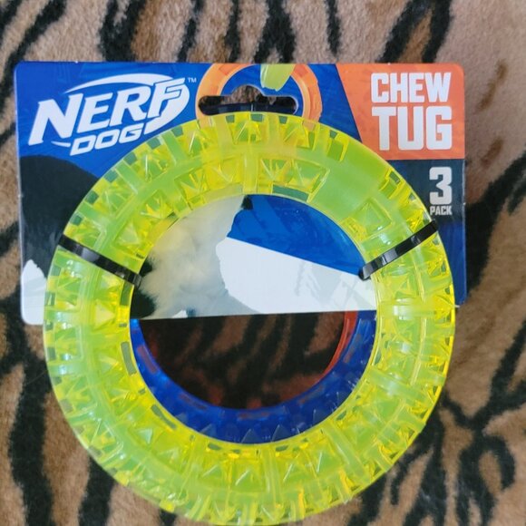 Nerf Dog Chew Rings Toy 3 pack Puppy New! - Picture 2 of 3